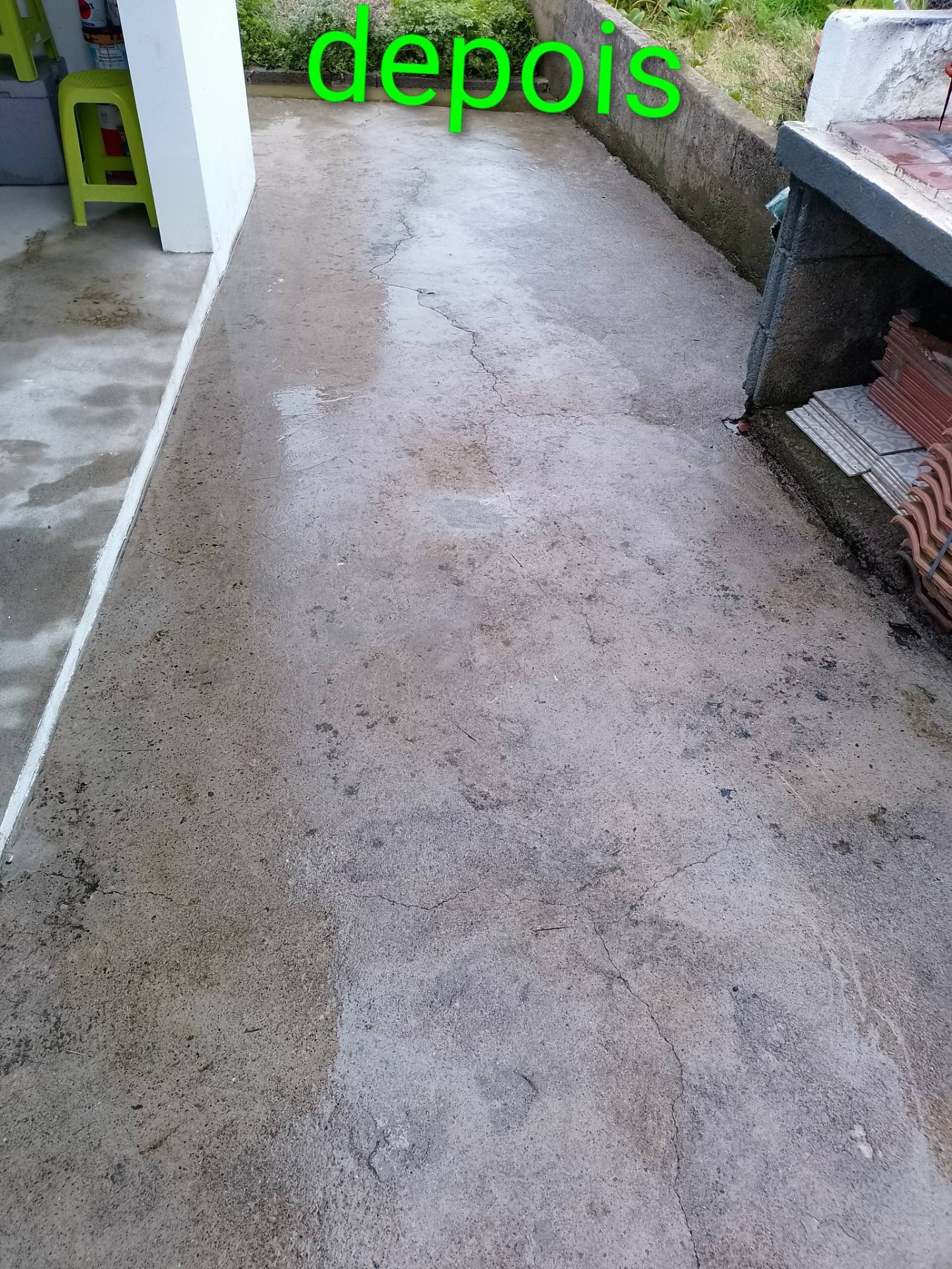Lavagem de terraço — depois